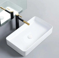 Flipkart SmartBuy Ceramic wash basin big size (24x14x4.5 inch) White 24x14 Table Top Basin(WHITE)