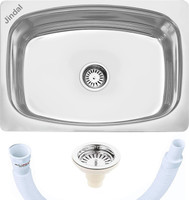 Jindal steel VR 22x18x9 Size in Inch 22x18x9 kitchen sink 10 year warranty 304 grade with Heavy drain Coupling Vessel Sink(Steels)