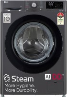 LG 8 kg 5 Star with AI Direct Drive Washer with Steam Fully Automatic Front Load Washing Machine with In-built Heater Black(FHV1408Z2M)