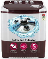 LG 8.5 kg 5 Star with Roller Jet Pulsator with Soak, Wind Jet Dry and Collar Scrubber Semi Automatic Top Load Washing Machine Maroon, White(P8530SRAZ)