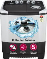 LG Electronics 7.5 kg Semi Automatic Top Load Washing Machine Grey, White(P7510RGAZ)