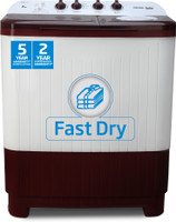Voltas Beko by A Tata Product 7 kg with Fast Dry, Double Waterfall, 5 Wing Pulsator Semi Automatic Top Load Washing Machine Maroon, White(WTT70DBRTF)