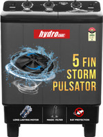 ONIDA 7 kg 5 Star With Five-Fin Storm Pulsator Semi Automatic Top Load Washing Machine Black, Grey(S70GR)