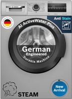 BOSCH 8 kg Fully Automatic Front Load Washing Machine with In-built Heater Grey(WAJ2826BIN)