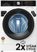 IFB 8 kg with Steam Fully Automatic Front Load Washing Machine with In-built Heater Black, White(Senator VSS 8012)