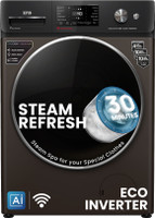 IFB 9 kg 5 Star with Steam Refresh program, 9 Swirl Wash, Eco Inverter, with AI Fully Automatic Front Load Washing Machine with In-built Heater Black(EXECUTIVE MBN 9014K)