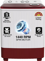Godrej 6.5 kg with Huricane dry spin Washing Machine Semi Automatic Top Load Red, White(WSAXIS 6.5 PN2 T WNRD)