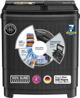 BOSCH 8.5 kg 5 Star with Vario Pulsator +,Scrub Zone & 1360 High RPM Spin Motor Semi Automatic Top Load Washing Machine Black(WJG855G0IN)