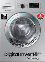 Samsung 6.5 kg with Steam Fully Automatic Front Load Washing Machine Silver(WW66R22EK0S/TL)
