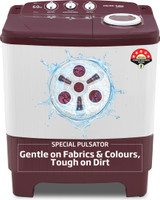 Voltas Beko 6 kg Semi Automatic Top Load Washing Machine Maroon, White(WTT60UNX/OK3R0R0W01)