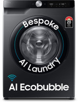 SAMSUNG 12 kg Fully Automatic Front Load Washing Machine with In-built Heater Black, Grey(WW12DG6B24ABTL)