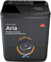 Lloyd 7 kg Semi Automatic Top Load Washing Machine Black, Grey(GLWS705ARDVG)