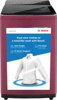 BOSCH 8 kg Fully Automatic Top Load Washing Machine Black, Maroon(WOE802I7IN)
