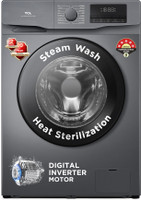 TCL 6.5 kg Digital Inverter Motor| 1200 RPM | Fully Automatic Front Load Washing Machine with In-built Heater Grey(P6065FLS)