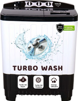 InnoQ 7 kg | Turbo Wash | Buzzer | Wheels | Turbo Jet Dryer | Magic Filter | Lint Filter Semi Automatic Top Load Washing Machine Black(70-TURBO-EXL-WB)