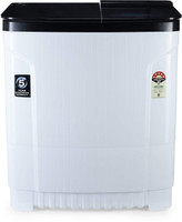 Godrej 8 kg Semi Automatic Top Load Washing Machine White, Black(8 Kg 5 Star Semi-Automatic Top Loading Washing Machine (WSEDGE ULT 80 5.0 DB2M CSBK, Crystal Black, Tri-Roto Scrub Pulsator))