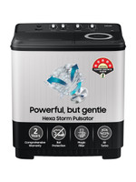Samsung 10.5 kg 5 Star, Air Turbo Drying Semi Automatic Top Load Washing Machine Black(WT10C4260GG/TL)