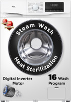 TCL 8.5 kg Digital Inverter Motor 1400 RPM Fully Automatic Front Load Washing Machine with In-built Heater White(TWF85-P6S)