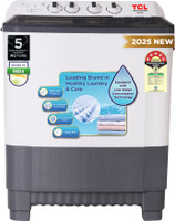 TCL 8.5 kg 5 Star with Extra Powerful Motor, Magic Filter and Fast Dry Semi Automatic Top Load Washing Machine Grey(TWT85-P103PW)