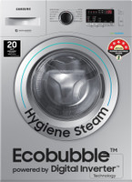 Samsung 6.5 kg with Steam Fully Automatic Front Load Washing Machine with In-built Heater Silver(WW65R20EKSS/TL)