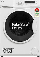Godrej 7 kg FabriSafe Drum, AI Tech With Steam Wash Fully Automatic Front Load Washing Machine with In-built Heater White(WFEON CRS 7010 5 0 FKEDM GLWH)