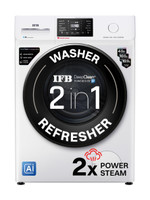 IFB 7 kg with 9 Swirl Wash, 2x Power Steam, 30 Min Steam Refresh Program, Eco Inverter Motor, WiFi Enabled, DeepClean Powered by Ai Fully Automatic Front Load Washing Machine with In-built Heater White(SERENA VXN 7012 CMS)