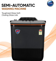 Lloyd 8 kg Semi Automatic Top Load Washing Machine Grey, Orange(GLWMS80AEL)