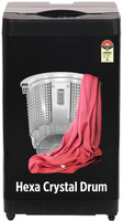 ONIDA 8 kg 5 Star With Hexa Crystal Drum Technology Fully Automatic Top Load Washing Machine Black(T80CMB)