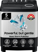 Samsung 8 kg Semi Automatic Top Load Washing Machine Black, Grey(WT80C4200GG/TL)