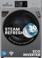 IFB 8 kg 5 Star with Steam Refresh program, 9 Swirl Wash, Eco Inverter, Touch Panel with AI Fully Automatic Front Load Washing Machine with In-built Heater Grey(SENATOR MSN 8014)
