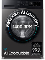 Samsung 9 kg 5 Star, AI Ecobubble, Super Speed, Wi-Fi, Hygiene Steam, Digital Inverter Motor Fully Automatic Front Load Washing Machine with In-built Heater Grey(WW90DG5U24AXTL)