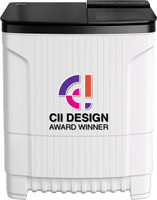 Godrej 8 kg 5 Star with Tri- Roto Scrub Pulsator Washing Machine Semi Automatic Top Load Black, White(WSEDGE ULT 80 5.0 DB2M CSBK)