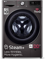 LG 10.5/7 kg Washer with Dryer with Inverter ,AI Direct Drive Technology Ready to Wear Clothes with In-built Heater Black(FHD1057STB/F4V9RCP2E)