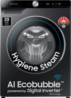 Samsung 8 kg with Steam ,Wi-Fi Enabled Fully Automatic Front Load Washing Machine with In-built Heater Black(WW80T604DLB1TL)