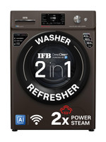 IFB 9 kg with 9 Swirl Wash, 2x Power Steam, 30 Min Steam Refresh Program, Eco Inverter Motor, WiFi Enabled, DeepClean Powered by Ai Fully Automatic Front Load Washing Machine with In-built Heater Brown(EXECUTIVE MXN 9014K CMS)