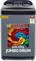 Voltas Beko 10 kg Fully Automatic Top Load Washing Machine Black, Grey(WTL1006UEA / OBS1060)