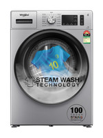 Whirlpool 7 kg 5 Star Inverter 100+ Tough Stains, Steam Technology Fully Automatic Front Load Washing Machine with In-built Heater Silver(SUPREME CARE SILVER 7012 -E)