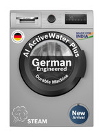 BOSCH 7 kg with Steam Fully Automatic Front Load Washing Machine with In-built Heater Silver(WAJ24266IN)