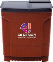 Godrej 8 kg 460 W PowerMax Wash Motor, Boderless Design With Toughened Glass Lid Semi Automatic Top Load Washing Machine Red(WSEDGE ULT 80 5.0 DB2M CSRD)