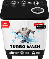 InnoQ 6.5 kg | Turbo Wash | Buzzer | Wheels | Turbo Jet Dryer | Magic Filter | Lint Filter Semi Automatic Top Load Washing Machine Black(65-WAV-B)