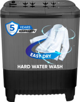 realme TechLife 8.5 kg 5 Star rating Semi Automatic Top Load Washing Machine Grey, Black(RMSA855NNNDG)