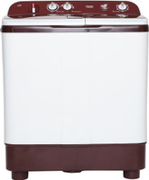 Haier 8 kg 5 Star Anti-Bacterial Vortex Pulsator Semi Automatic Top Load White, Maroon(HTW80-1128BT)