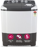 LG 7 kg 5 Star with Wind Jet Dry, Collar Scrubber and Rust Free Plastic Base Semi Automatic Top Load Washing Machine Grey, White(P7020NGAZ)