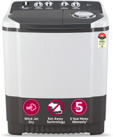 LG 7 kg 5 Star with Wind Jet Dry, Collar Scrubber and Rust Free Plastic Base Semi Automatic Top Load Washing Machine Grey, White(P7020NGAZ)