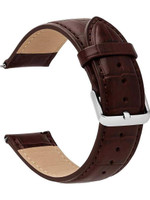 RStraps 22mm Premium Dark Brown Croc Pattern Leather Watch Strap for Premium Watches 22 mm Genuine Leather Watch Strap(DARK BROWN)