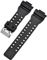 Rayyn WATCH STRAP COMPATIBLE WITH CASIO G-SHOCK GD-120, GA-100, GA-110, GA-100C OTHERS 16 mm Resin Watch Strap(Black)