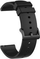 Neehul Super Soft 22 mm Silicone Watch Strap(Black)