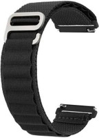 Creations Retail Alpine loop with g buckle strap for all 22 mm watches 22 mm Fabric Watch Strap(Black)