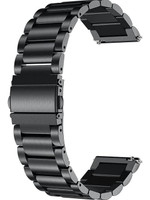 SEHUB 22mm Heavy Metal Black Watch Strap for Smartwatch & Analog Watches Premium Band 22 mm Metal Watch Strap(Black)