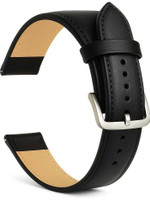 RStraps 20mm Cassic Black Leather Strap for Men | Watch Strap Belt for Men 20 mm Genuine Leather Watch Strap(Black, Classic Black)